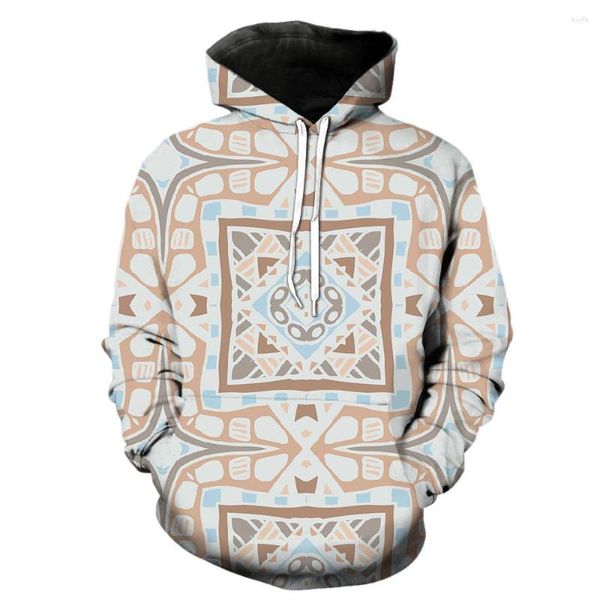 Herren Hoodies Retro National Style Frühling 3D-Druck Coole Sweatshirts Unisex mit Kapuze Jacken Übergröße 2023 Mode