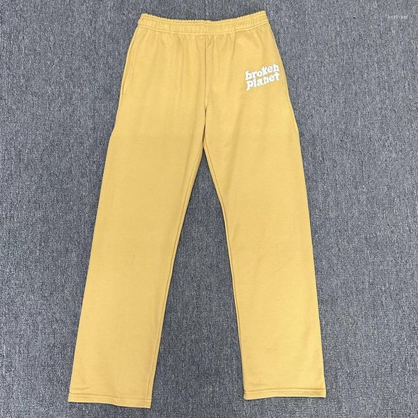 Pantaloni da uomo Uomo Donna Coppie Schiuma di alta qualità Stampa lettera Broken Planet Pantaloni sportivi Streetwear Multicolore Allentato Casual Lungo