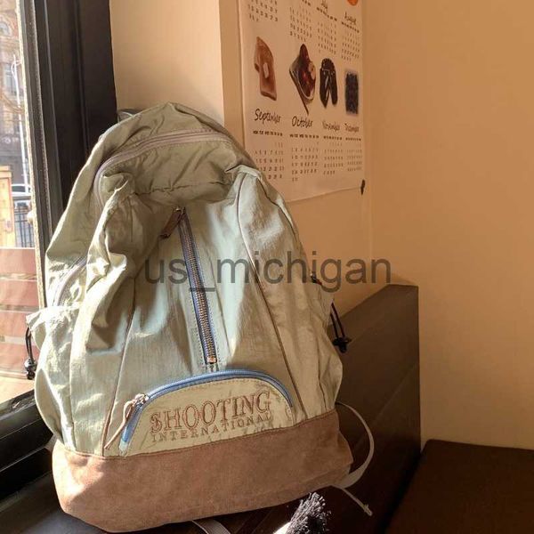 Zaino Zaino Y2k da donna Stile coreano Borsa da scuola in nylon casual Borsa da viaggio per libro universitario Borsa leggera per studenti di moda per ragazza J230806