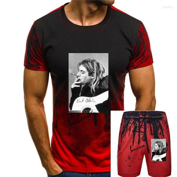 Herren-Trainingsanzüge Kurt Donald Cobain Herren schwarzes T-Shirt T-Shirt S-3XL