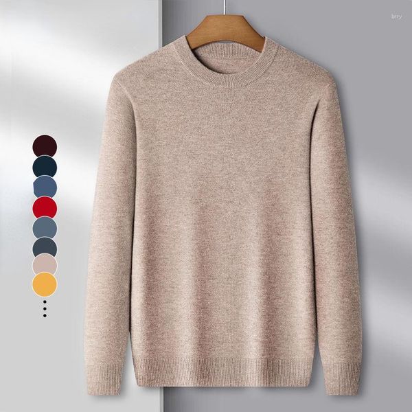 Maglioni da uomo 2023 Marchio di moda di alta qualità Pullover lavorato a maglia di lana O Maglione collo per uomo Autunno Inverno Maglione casual Abbigliamento R139