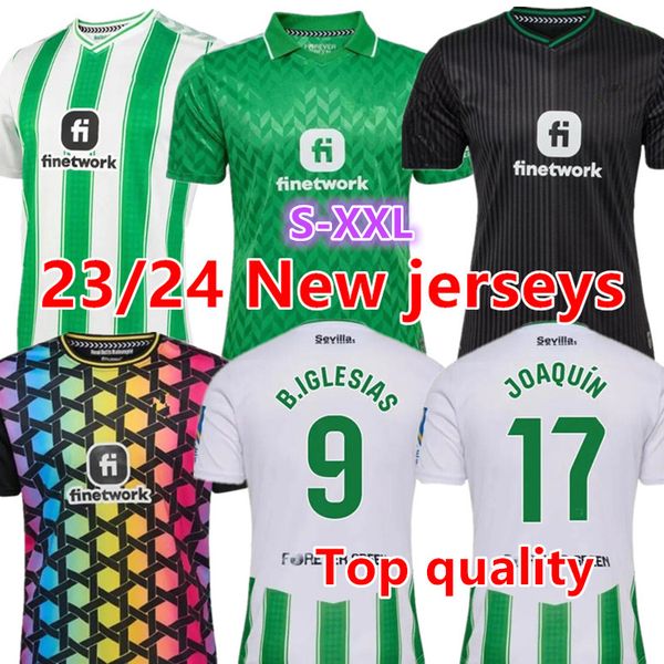 23 24 Real Betis HOME Fußballtrikots 2023 2024 JOAQUIN FEKIR B.IGLESIAS CANALES WILLIAN J Hemd WILLIAM CAMARASA JUANMI VICTOR RUIZ MAN Fußballuniform