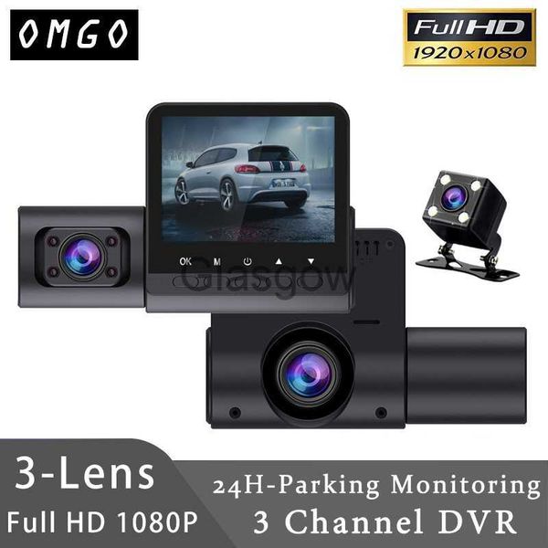 DVR per auto DVR per auto a 3 canali HD 1080P 3Len All'interno del veicolo Dash Cam Telecamera a tre vie DVR Registratore Registratore video Mini videocamera Dashcam x0804 x0804