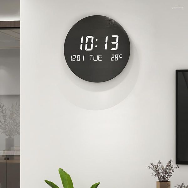 Relógios de parede Relógio de números branco Sala de estar Preto Escritório Oval Digital Laranja Decoração Relogio De Parede