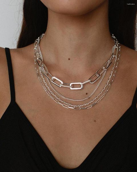 CHOKER MICRO PAVE 5A CZ прямоугольный цепь с открытой ссылкой бумага для женщин ожерелье для женщин