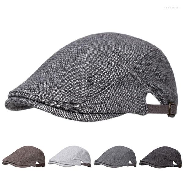 Berretti Uomo Berretto Nero Casual Cappello Piatto Ombrello Retro Art Cotone Regolabile Sboy Donna Octagon Outdoor Papà