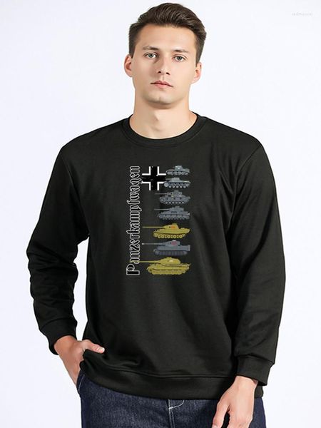 Heren Hoodies Panzerkampfwagen Duitse Militaire Geschiedenis Mannen Hoodie Wereld Tanks Sweatshirts Katoen Kleding Streetwear Oversized