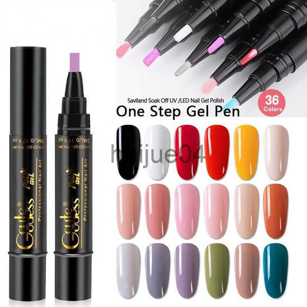 Smalto per unghie 3 in 1 passo Penna per smalto per unghie Smalto per unghie in un solo passaggio Smalto per unghie gel UV facile da usare Colla per pittura Lazy Lasting Nail art Accessori per unghie x0806