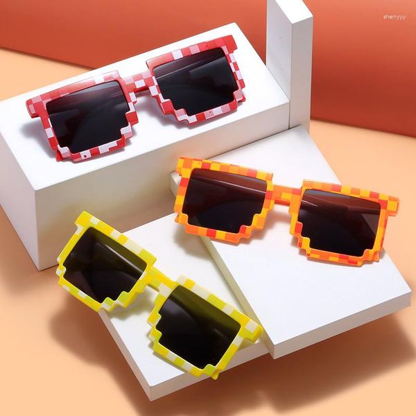 Солнцезащитные очки милые и забавные строительные блоки Мозаика для мужчин, женщины универсальные персонализированные очки многоцветные тенденции