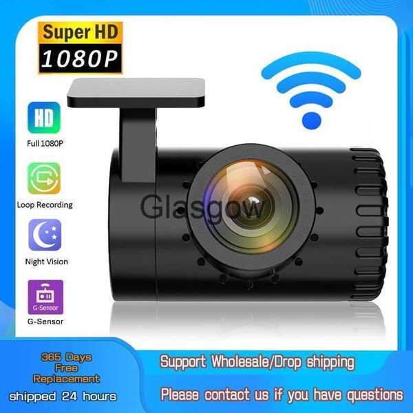 Araba DVRS HD 1080p Dash Cam Wifi Araba DVR Kamera Gece Görme Geniş Açılı Video Kaydedici Döngü Kayıt Araç Kamera Yolu Video Kayıt Cihaz X0804 X0804