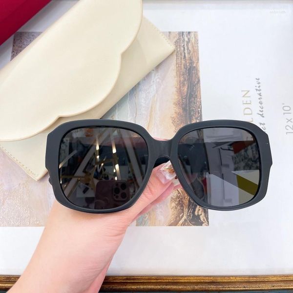 Óculos de sol oversize quadrado moda 2023 designer de marca feminino óculos de sol retrô masculino armação grande tons preto fosco óculos