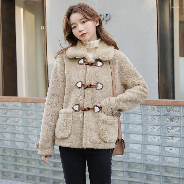 Frauen Pelz 2023 Herbst Und Winter Lamm Samt Top Nachahmung Jacke Damen Lose Mode Koreanische Temperament Woolen
