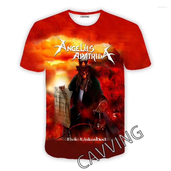 Мужские футболки Tabling 3D Print Angelus Apatrida Band Casual футболки Hip Hop Tee Harajuku Styles Tops Tops Clothing для мужчин/женщин