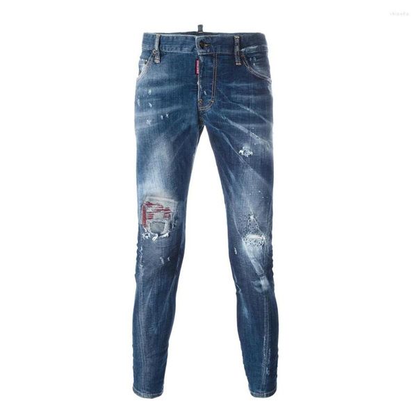 Jeans da uomo Confezione sacchetto PP! 2023 arrivi Fashion Design Men Slim Pantaloni maschili dritti Pantaloni lunghi in denim