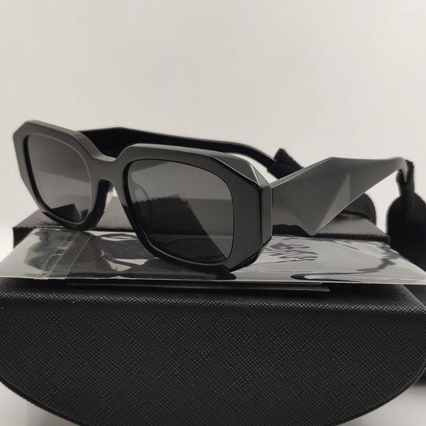 Солнцезащитные очки черные ацетатные женские вечеринки с лентой для мужского эстетического трехмерного дизайнера брендов модные модные солнцезащитные очки