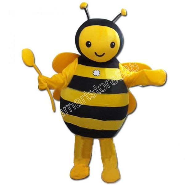 New Cartoon Cute Hornet Bee Mascot Costumes Halloween Christmas Event Costumi di ruolo Giochi di ruolo Abito in pelliccia Costume