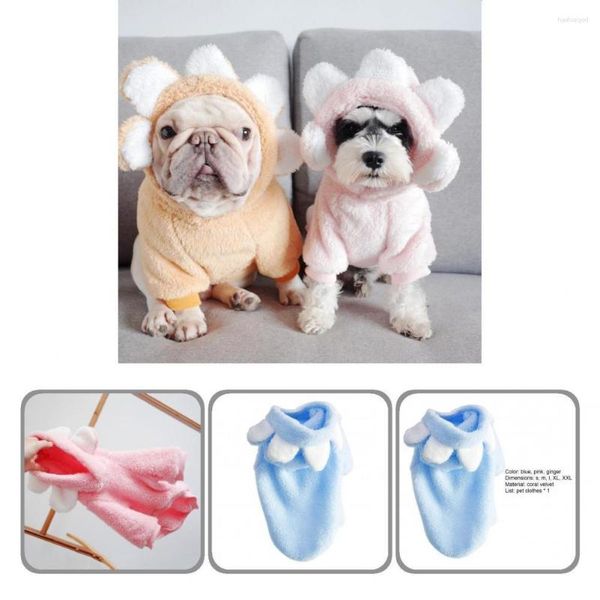 Vestuário para cães Coral Fleece Elegante Chapéu de Girassol Resistente a Rasgos Moletons para Animais de Estimação 3 Cores Roupas Opcionais Atraentes para Cachorros