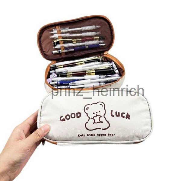 Карандашные сумки карандашом сумки каваи карандаш карандаш для девочек мальчики мультфильм медведь карандаш Сумка для карандашных карандашных карандашных канцелярских товаров J230806