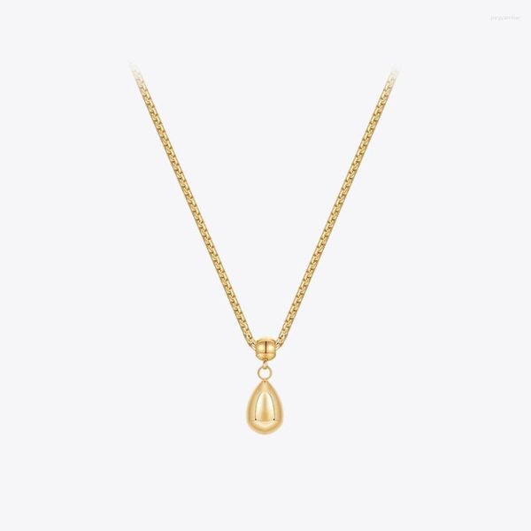 Подвесные ожерелья Enfashion Rain Drop Ожерелье для женщин -ювелирных изделий Para Mujer 18k, покрытый золотом, модный P233396