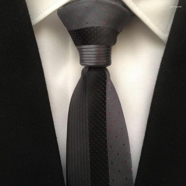 Papillon 2023 Cravatta da uomo in tessuto jacquard da uomo Cravatte a pannello dal design unico Moda Cravatta grigia