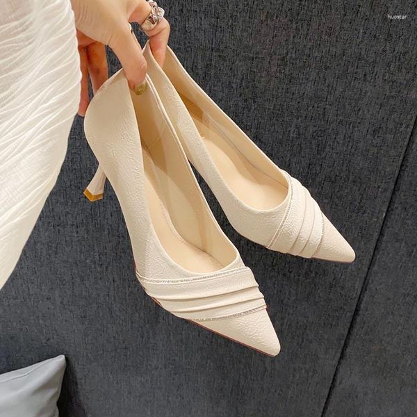 Scarpe eleganti stile coreano di tacchi alti sottili alla moda e da donna sottili super sexy a punta