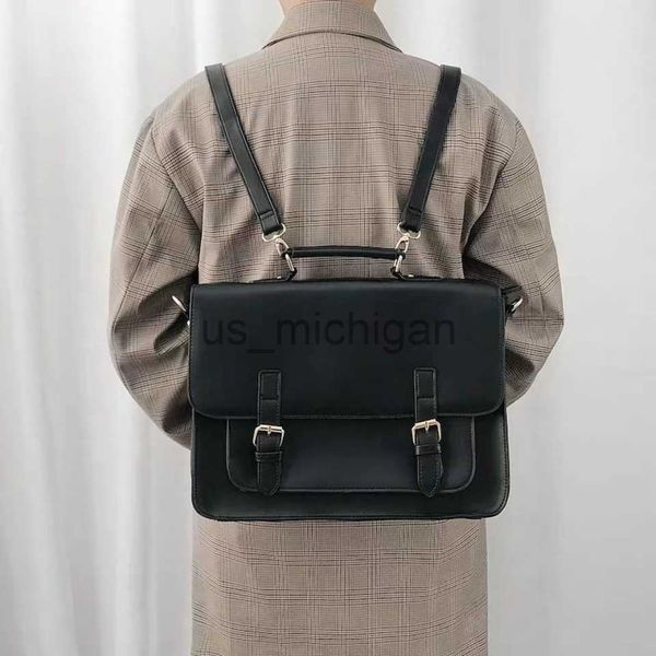 Rucksack Vintage Rucksack Koreanische Adrette Student Schultasche Für Mädchen Jungen PU Weiblich Männlich Messenger Bags Frauen Umhängetasche Tote J230806