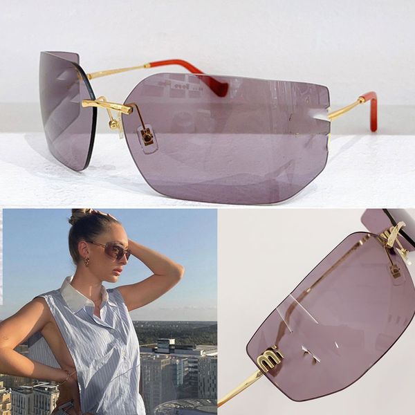 Óculos de sol de pista de luxo designer feminino óculos de sol Occhiali da sole da pista Lunettes de soleil Skybridge senhora praia óculos de sol 54Y óculos de sol de pista miu