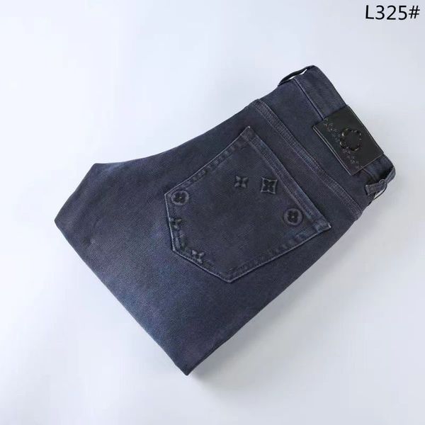 Jeans da uomo firmati Designer classico stampato Premium Luxury pantaloni elasticizzati da lavoro vintage con lettera lavata nella fila superiore CFK4