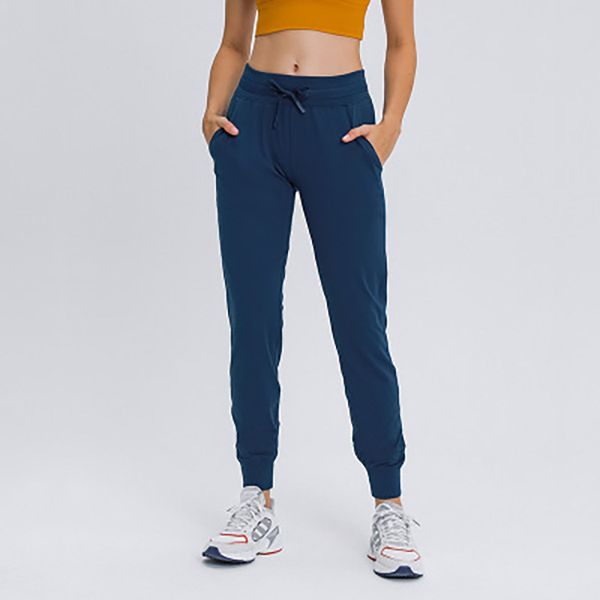 Conjunto de ioga feminino Calça de corrida com cordão de secagem rápida Calça de ioga feminina para ginástica e fitness