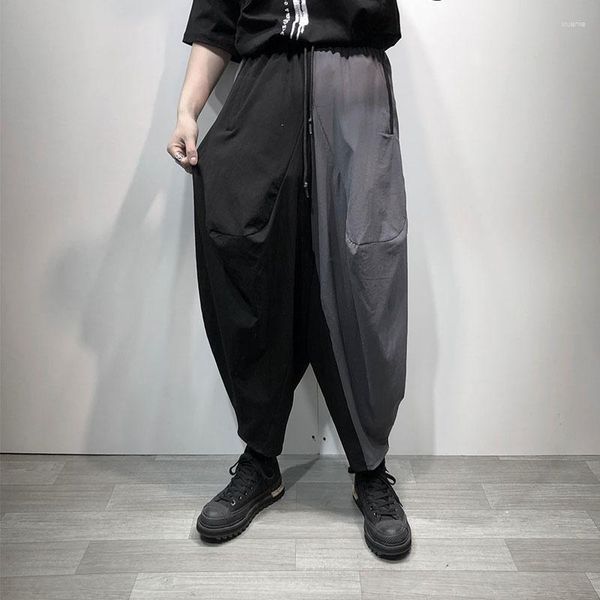 Männer Hosen Yamamoto Wind Lose Patchwork Farbe Design Männer Y3 High Street Fashion Marke Jogging Hose Jogginghose