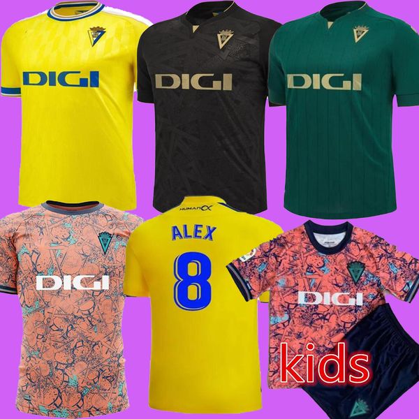 23 24 Cádiz camisas de futebol FALI SOBRINO 2023 2024 ALEX I.ALEJO Ocampo Camisas de futebol CHRIS RAMOS LUIS A.Negredo Homens Uniformes Crianças Kits Meias Conjuntos Completos