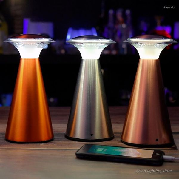 Tischlampen Touch-Schalter Batterie Bar Lampe KTV Dekor Lichter aufladbare tragbare LED-Nachtlicht Schlafzimmer Nachttisch