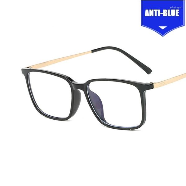 Óculos de sol retrô quadrado anti-luz azul óculos ópticos armações para homens e mulheres moda óculos de prescrição de acetato TR90