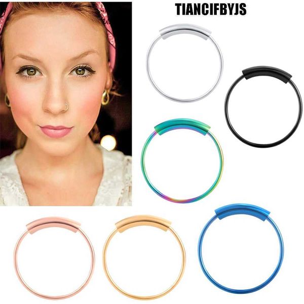 Nasenringe Ohrstecker TIANCIFBYJS Mode Nasenring Lippenring Hoop Labret Piercing Ringe für Frauen Pircing Körperschmuck Tragus Ohrring 60 Stück Mix 3 Größe L230806