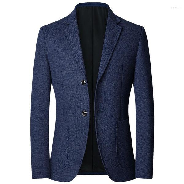 Erkekler Erkekler Blazer Ceket 2023 İlkbahar ve Sonbahar Orta Yaşlı Takım Sıradan Giyim Tek Erkek Kırpılmış