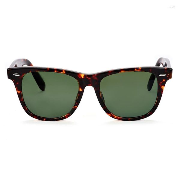 Солнцезащитные очки высококачественная мода 2140 квадратный стиль в ручном ацетатном рамке стеклян
