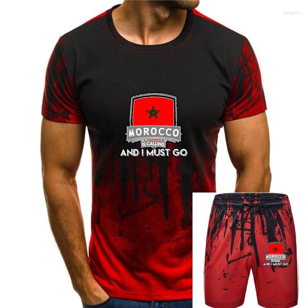 Herren-Trainingsanzüge Est 2023 T-Shirt Männer O-Ausschnitt Baumwolle Marokko Patriotisches Finnland ruft Ich muss inspiriertes T-Shirt Topt De