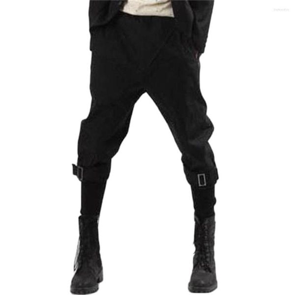 Pantaloni da uomo High Street Fashion Hip Hop Piedi affusolati Harem Cropped Capris Pantaloni skinny da uomo larghi