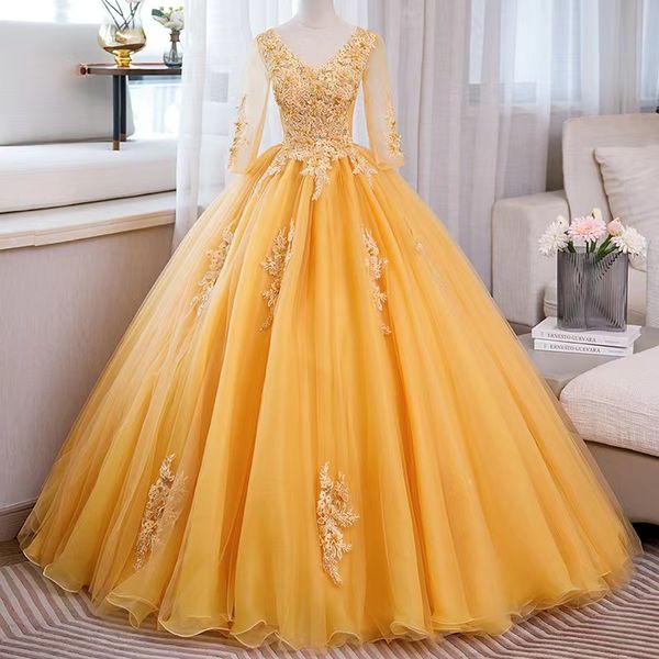 Золотые вечерние платья Sparkly Sequin Rose Pink vestidos Prom Lace Up Back Sweep Train Red Carpet Hone