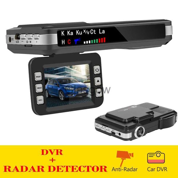 DVRs de carro Detector de radar DVR de carro 2 em 1 Dash Cam Veículo Gravador de vídeo Full HD 1080P Detector de radar de velocidade de fluxo de carro Língua russa x0804 x0804