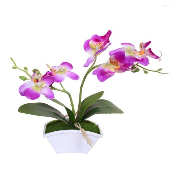 Dekoratif Çiçekler Sahte Phalaenopsis Çiçek Bonsai Yaşam Eşsiz Taşınabilir Gerçek Dokunma Parti