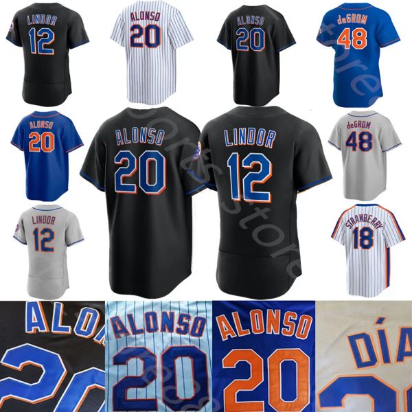 New''York''Mets'' Personalizado S-4XL Pete Alonso Starling Marte Francisco Lindor Jacob deGrom Justin verlander Carlos Correa Luis Jerseys