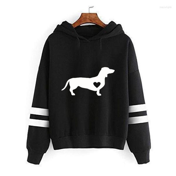 Frauen Hoodies Dackel Hund Grafik Brief Drucken Sweatshirt Für Weibliche Frühling Tier Liebhaber Geschenk Frauen Femmes Splice Sweatshirts