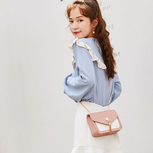 Akşam çantaları 2023 Moda Kore tarzı çanta omuz çantası kontrastlı kadınlar el çantaları el çantası