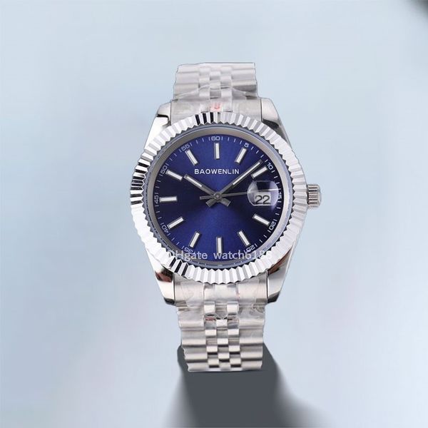 Модные голубые мужские часы женские часы 2813 Движение роскошные даты атаки наручные часы светящиеся устричные наручные часы из нержавеющая сталь AAA Автоматические механические часы 41 мм