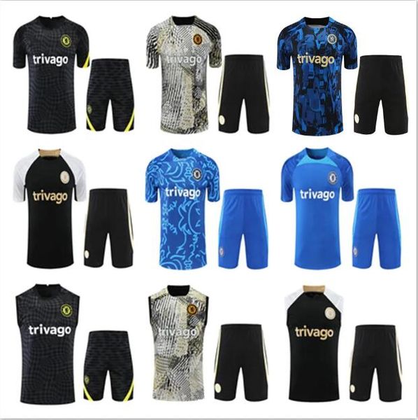 2023 2024 CFC Herren Weste Fußball-Trainingsanzug Trikots Polos Ärmel Shorts Kit 22 23 24 PULISIC MOUNT Polo-Fußballtrikot Jogging-Trainingsanzug Chandal Sweatshirt Pullover