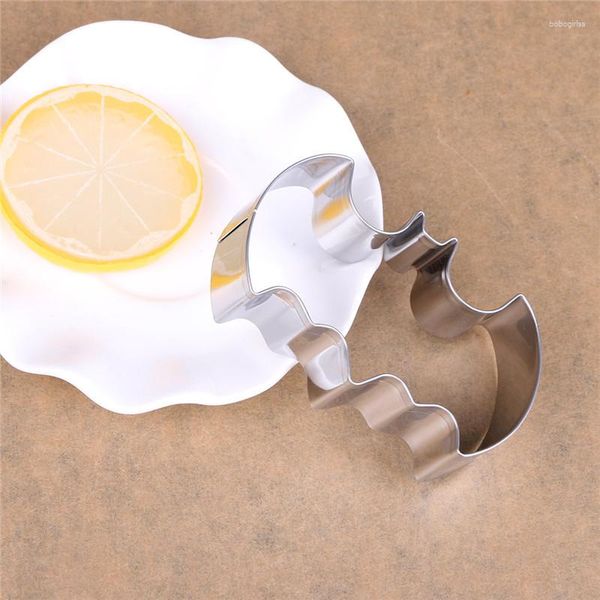 Moldes de cozimento Halloween Cake Bat Bat Cookie Tool Cutter Biscuit Pression Set Samp Selo de Aço Anterior Ferramentas de Pedra Acessórios de Cozinha Acessórios para Cozinha