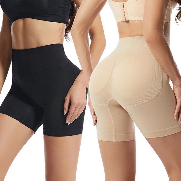 Calcinha modeladora 3D feminina cintura alta com controle de barriga com nádegas e quadris acolchoados