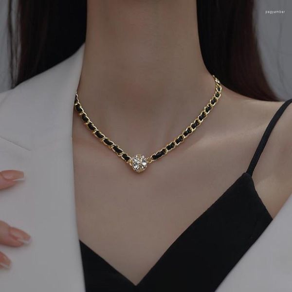 Цепочки сеи цепи Valorant Кожаный набор женского ожерелья корейская тенденция сексуальные чары для украшения ювелирных изделий для пары кофера
