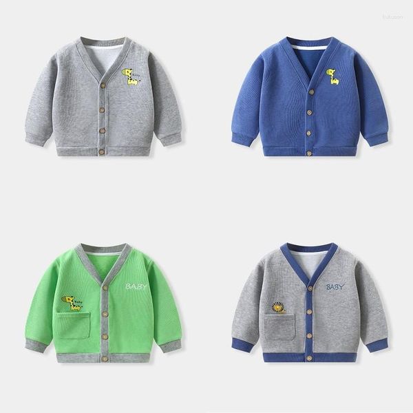 Giacche per bambini abbigliamento autunno giacca da maglione stampato cartone animato ragazza carina cardigan cardigan esterno per bambini vestiti casual